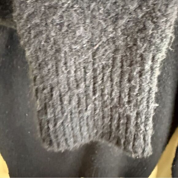 Nordstrom Halogen Tie Back Black Oversized Sweater Size Small Bow Tie Back - Picture 4 of 6